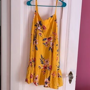 Yellow floral dress